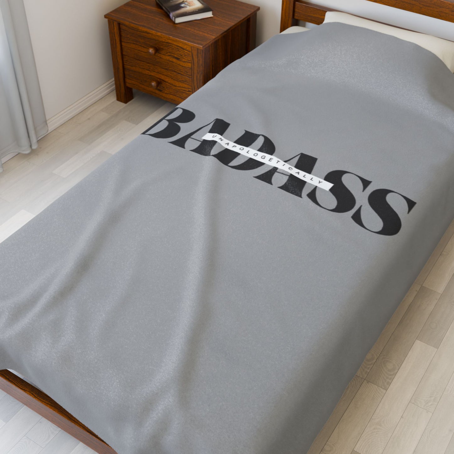 Badass Velveteen Plush Blanket, Cozy Throw for Adults, Birthday Gift, Home Decor, Perfect for Relaxation and Cozy Nights