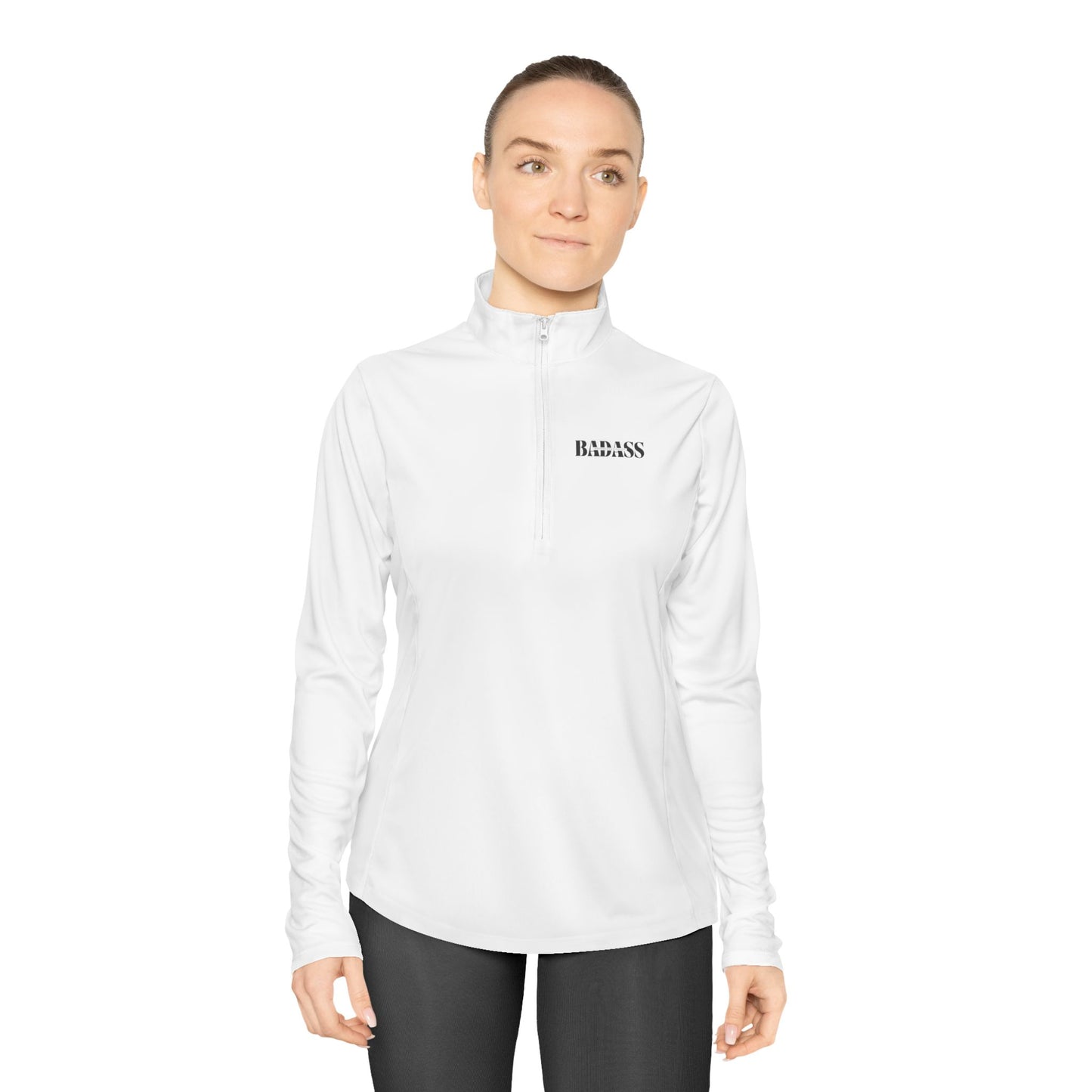 Unapologetically Badass Ladies Quarter-Zip Pullover