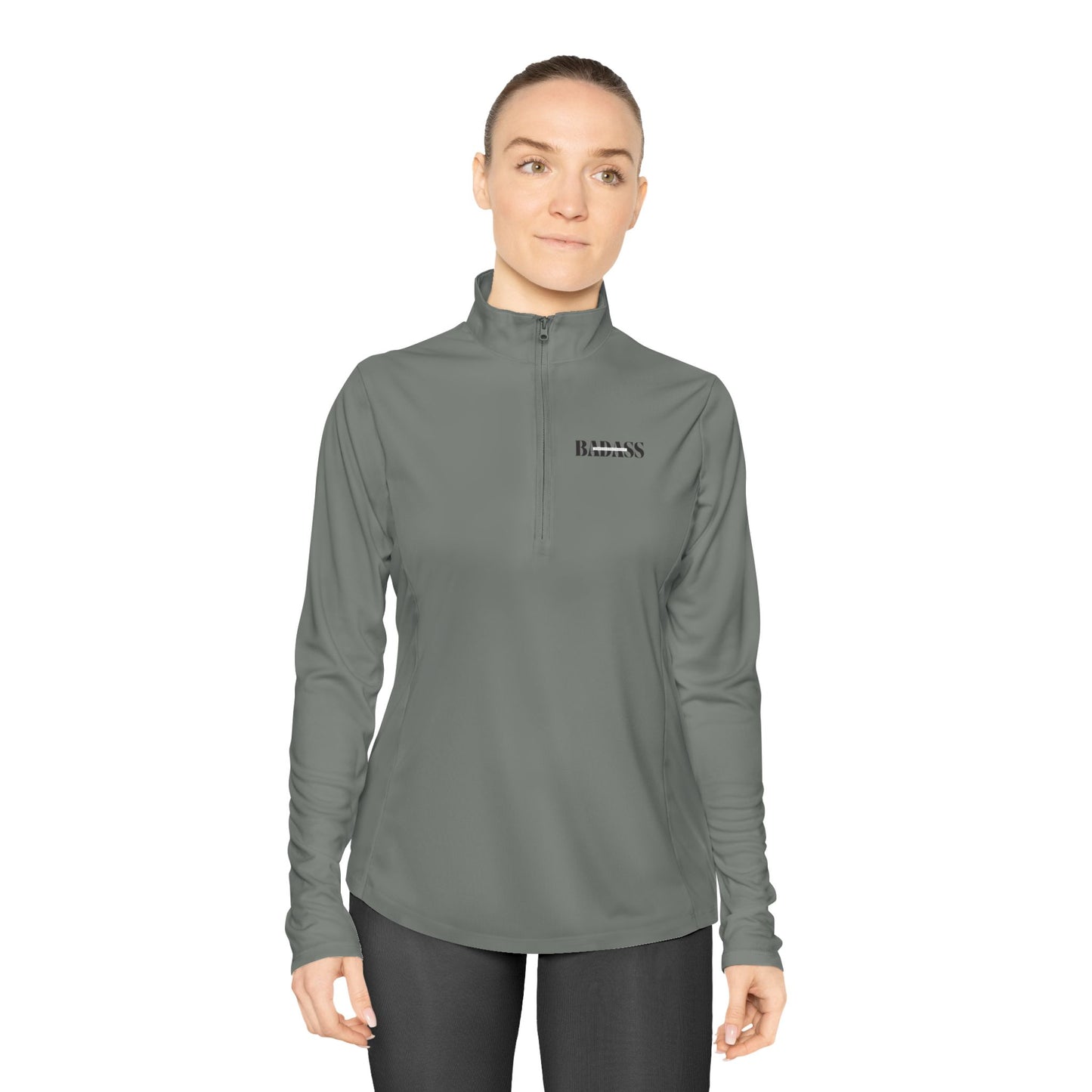 Unapologetically Badass Ladies Quarter-Zip Pullover