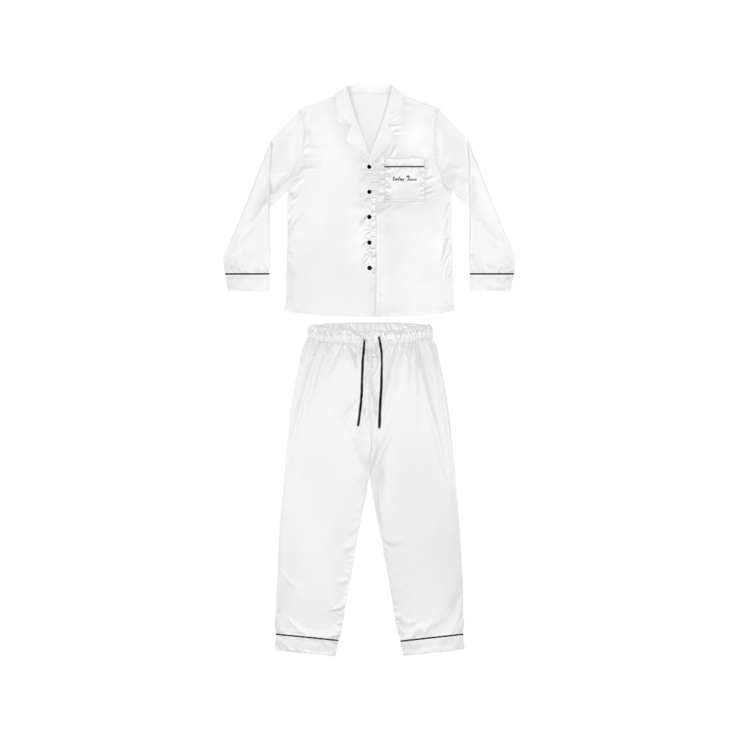 Badass Queen Women's Satin Pajamas Set - Luxurious Comfort for Sleep and Lounging