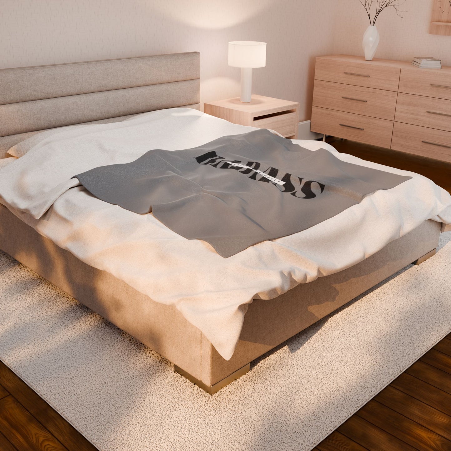 Badass Velveteen Plush Blanket, Cozy Throw for Adults, Birthday Gift, Home Decor, Perfect for Relaxation and Cozy Nights