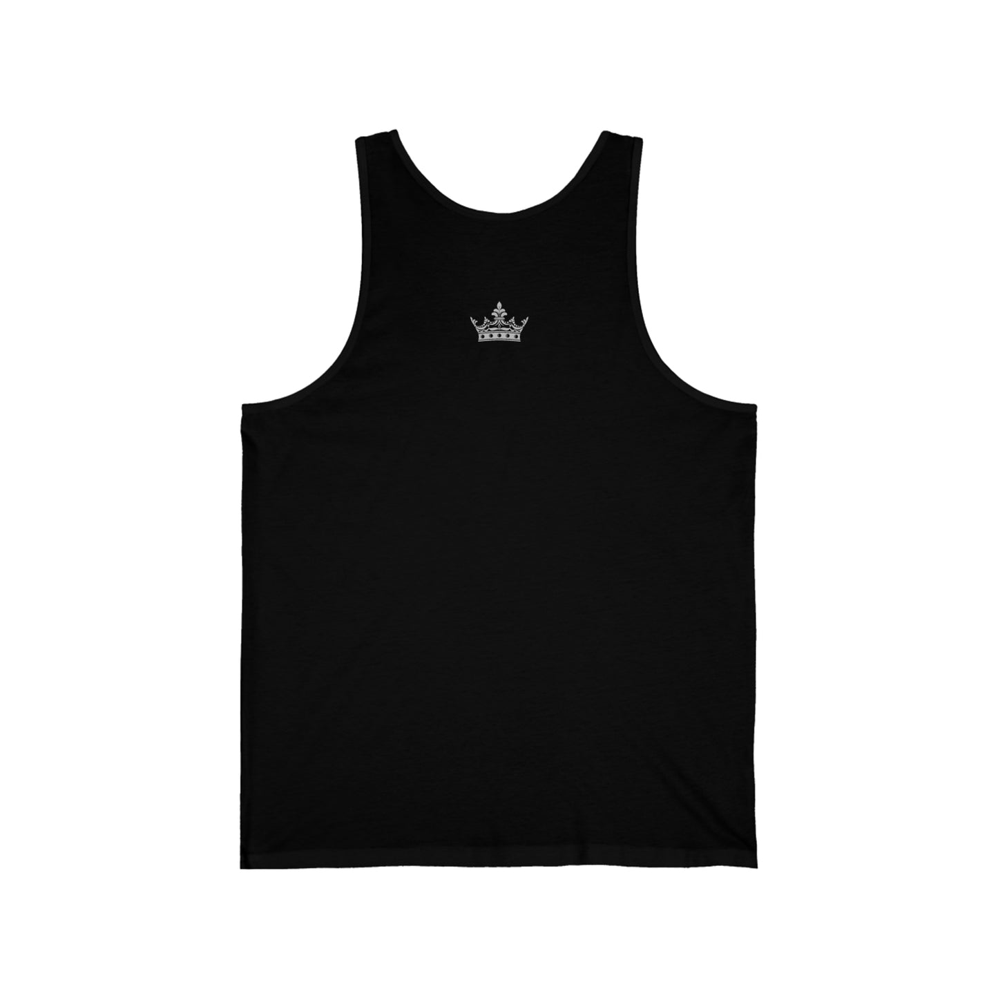 Badass Queen with silver logo Unisex Jersey Tank