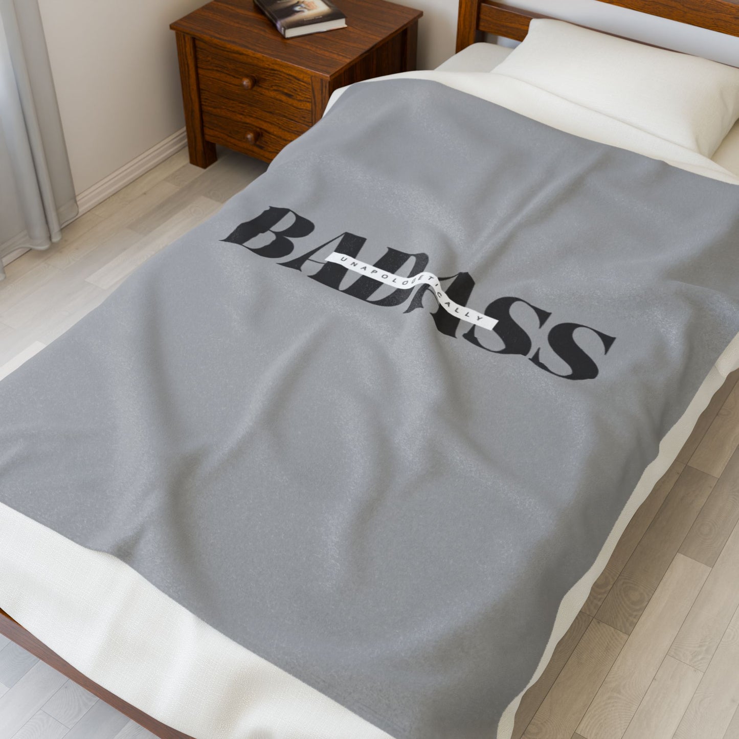 Badass Velveteen Plush Blanket, Cozy Throw for Adults, Birthday Gift, Home Decor, Perfect for Relaxation and Cozy Nights