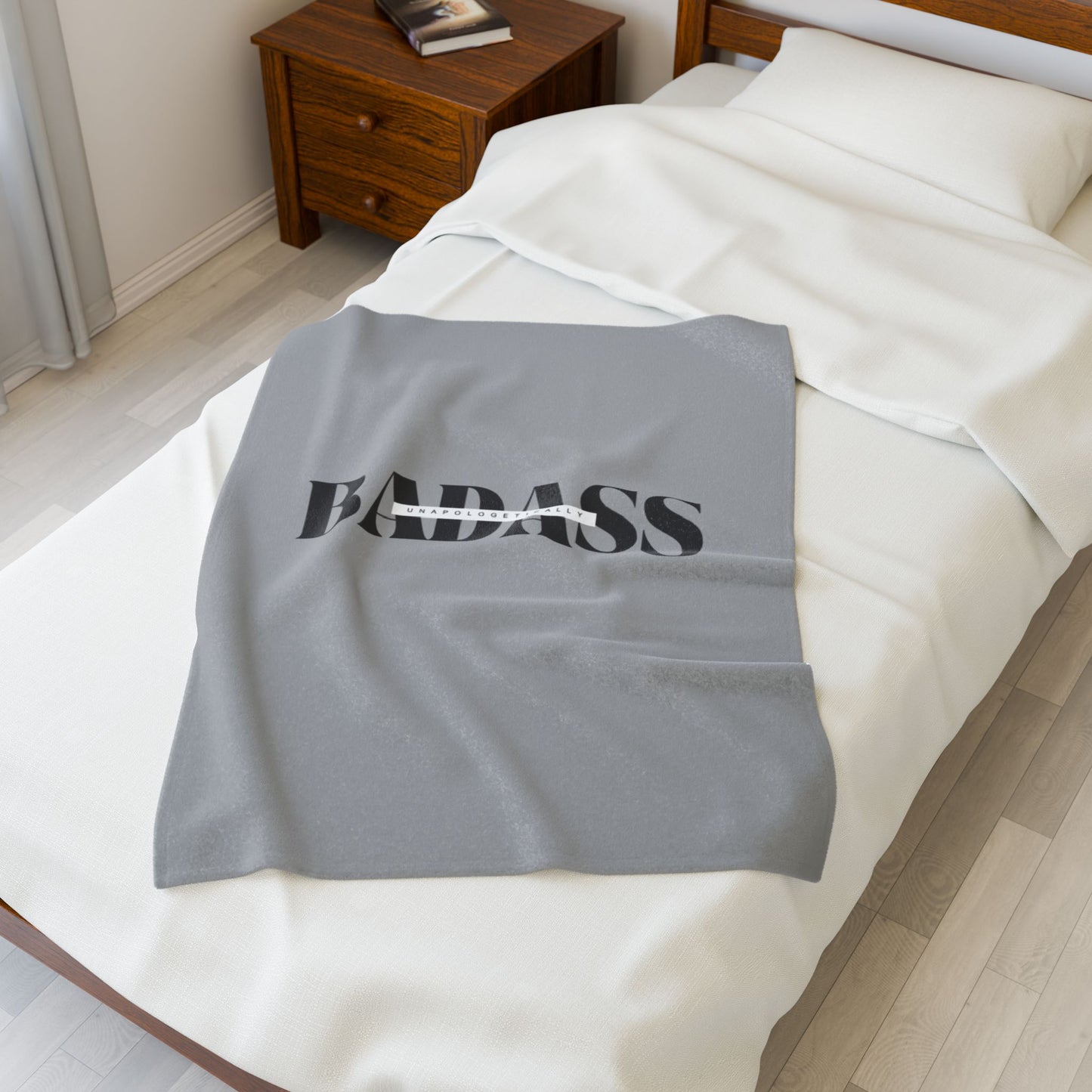 Badass Velveteen Plush Blanket, Cozy Throw for Adults, Birthday Gift, Home Decor, Perfect for Relaxation and Cozy Nights