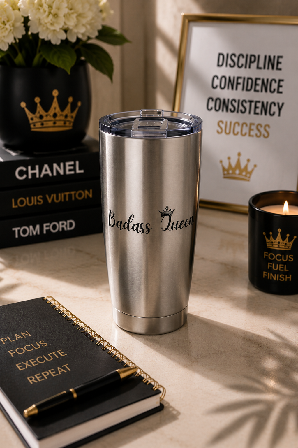 Badass Queen 20oz Stainless Steel Tumbler