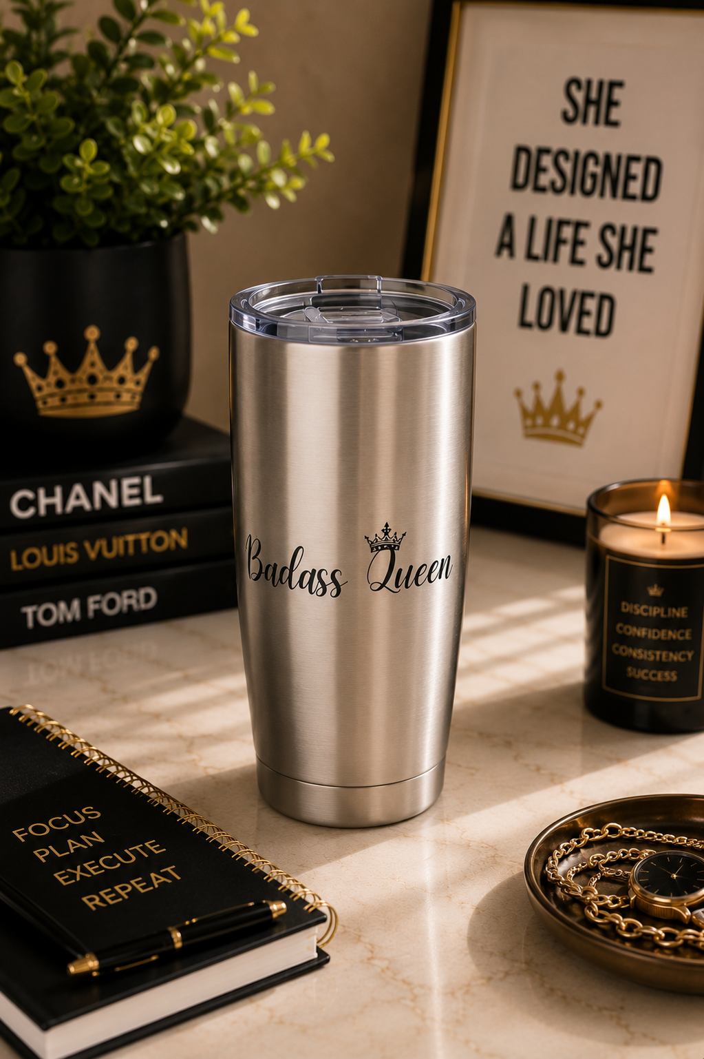Badass Queen 20oz Stainless Steel Tumbler