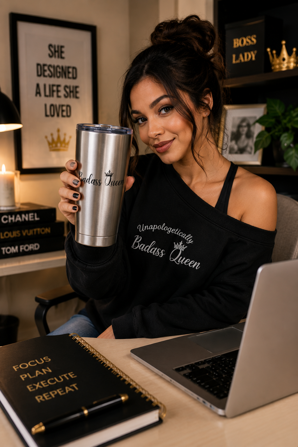Badass Queen 20oz Stainless Steel Tumbler