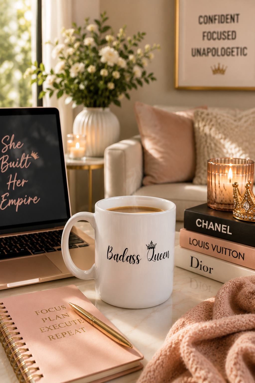 Badass Queen Ceramic Mug 15oz
