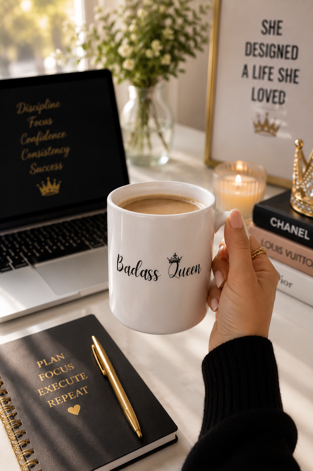 Badass Queen Ceramic Mug 15oz