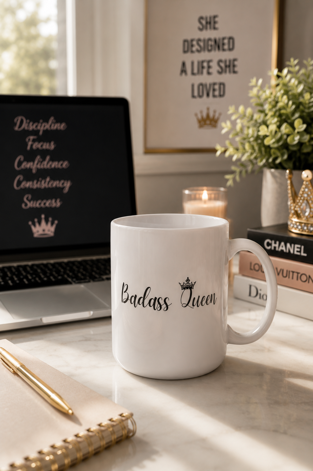 Badass Queen Ceramic Mug 15oz
