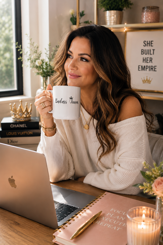 Badass Queen Ceramic Mug 15oz