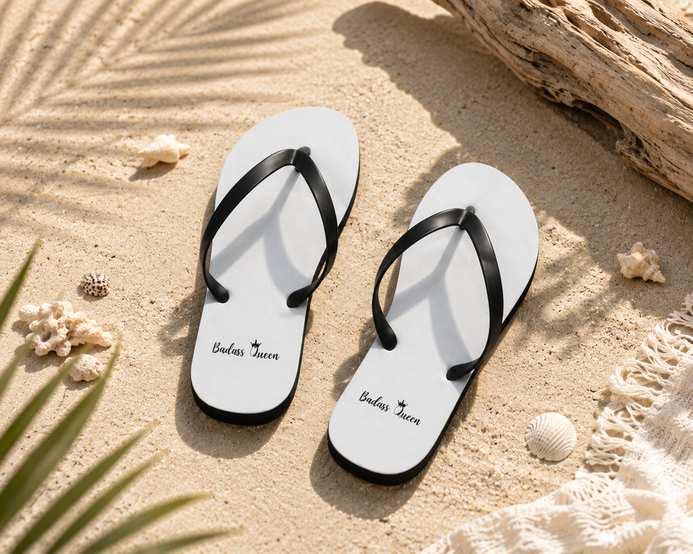 Badass Queen Flip Flops - Perfect Summer Beachwear