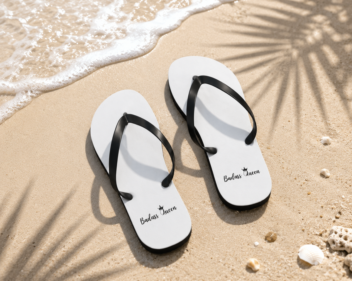 Badass Queen Flip Flops - Perfect Summer Beachwear