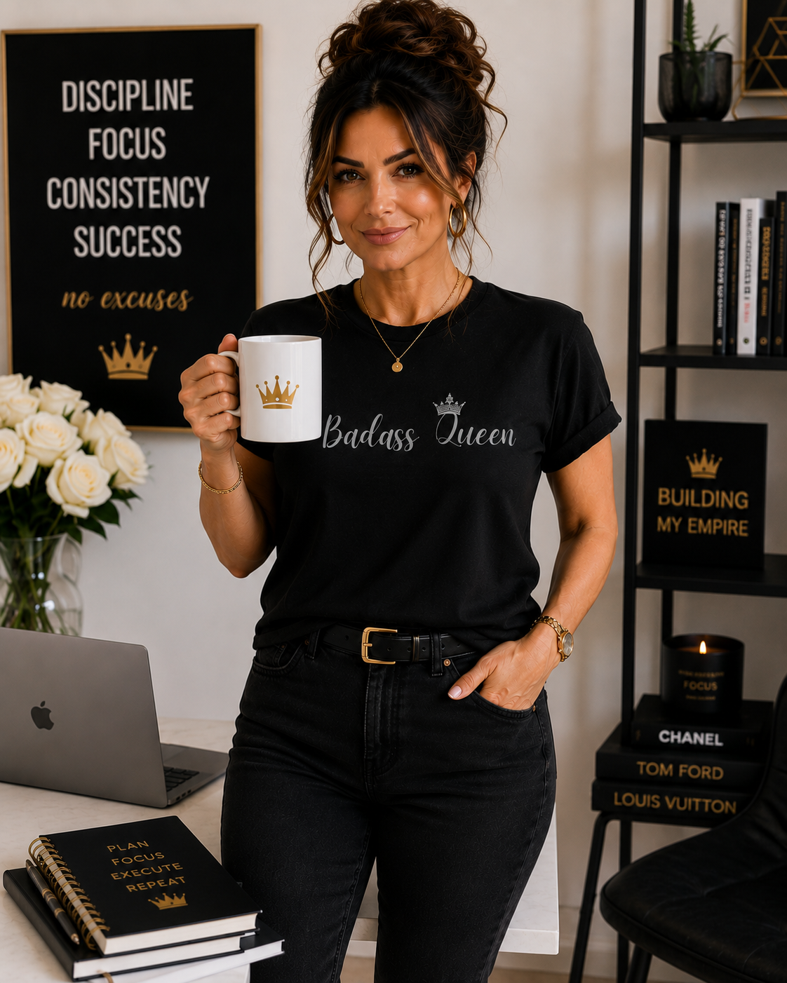 Badass Queen Heavy Cotton Tee