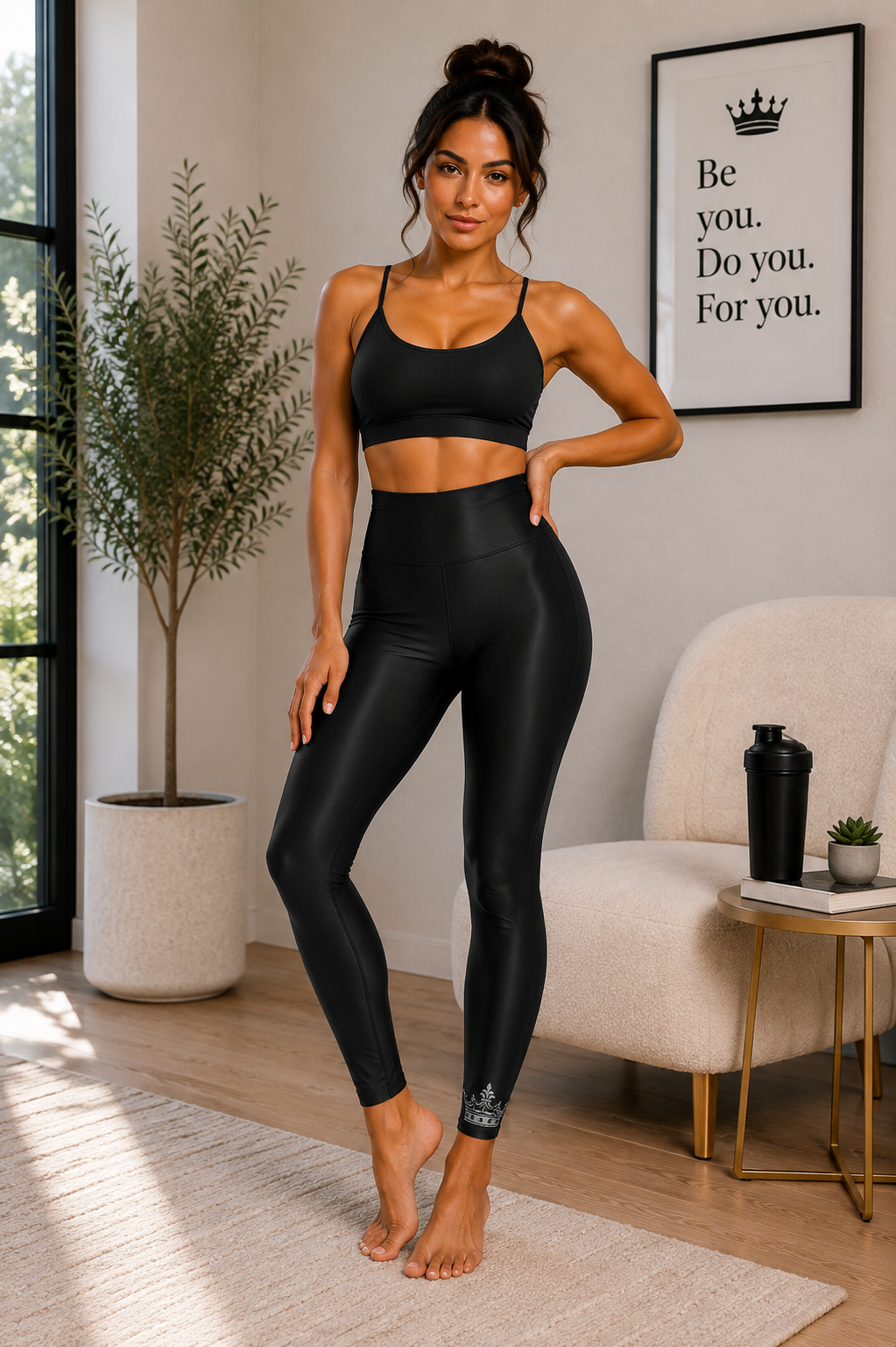 Badass Queen High Waisted Yoga Leggings