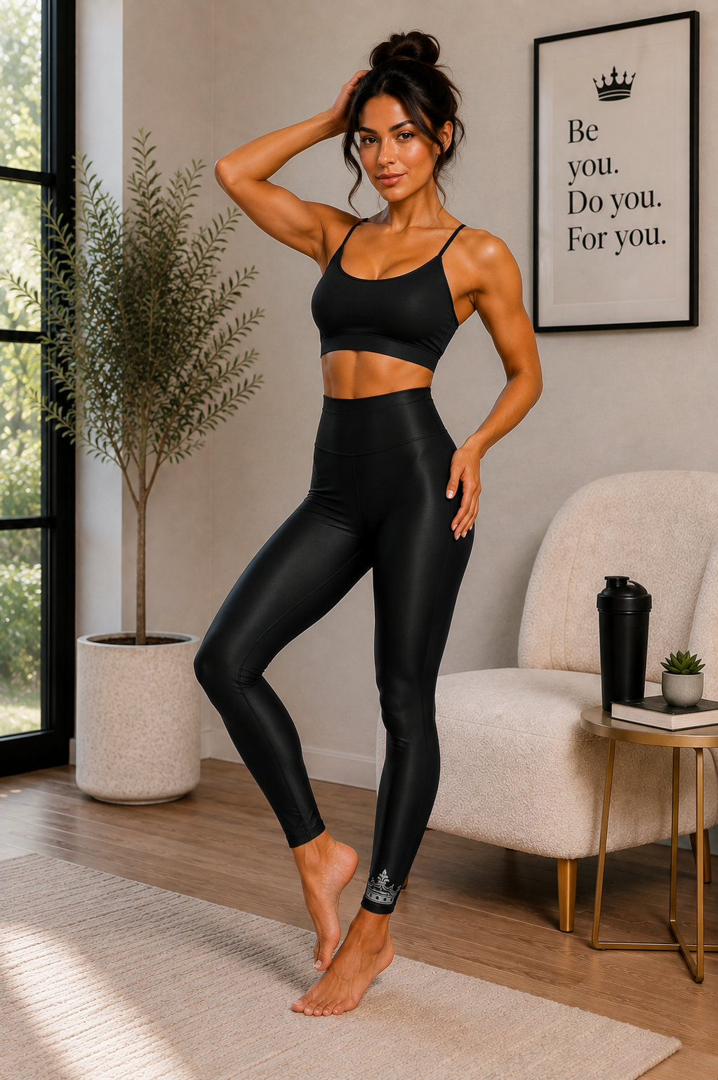 Badass Queen High Waisted Yoga Leggings
