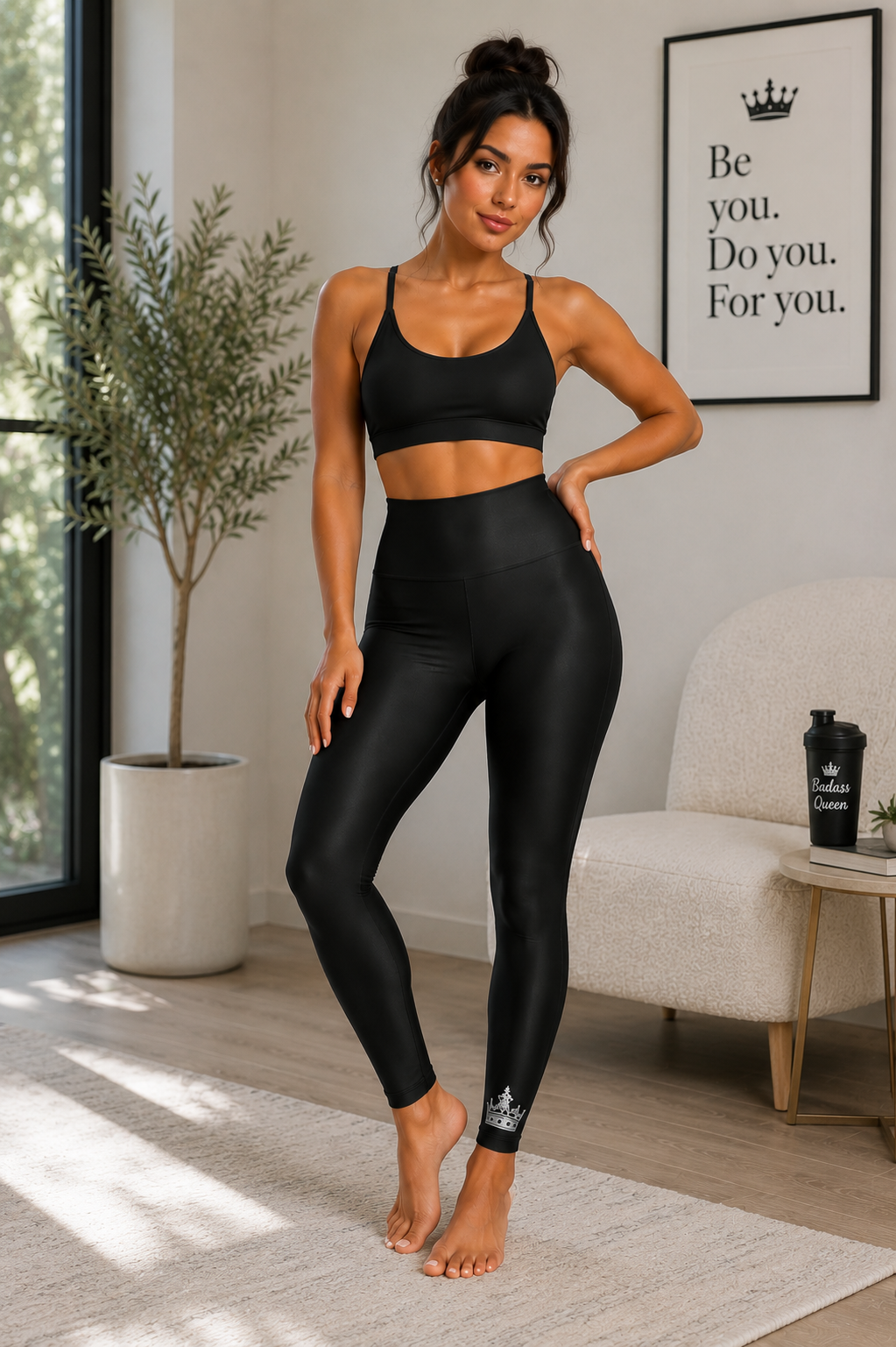 Badass Queen High Waisted Yoga Leggings