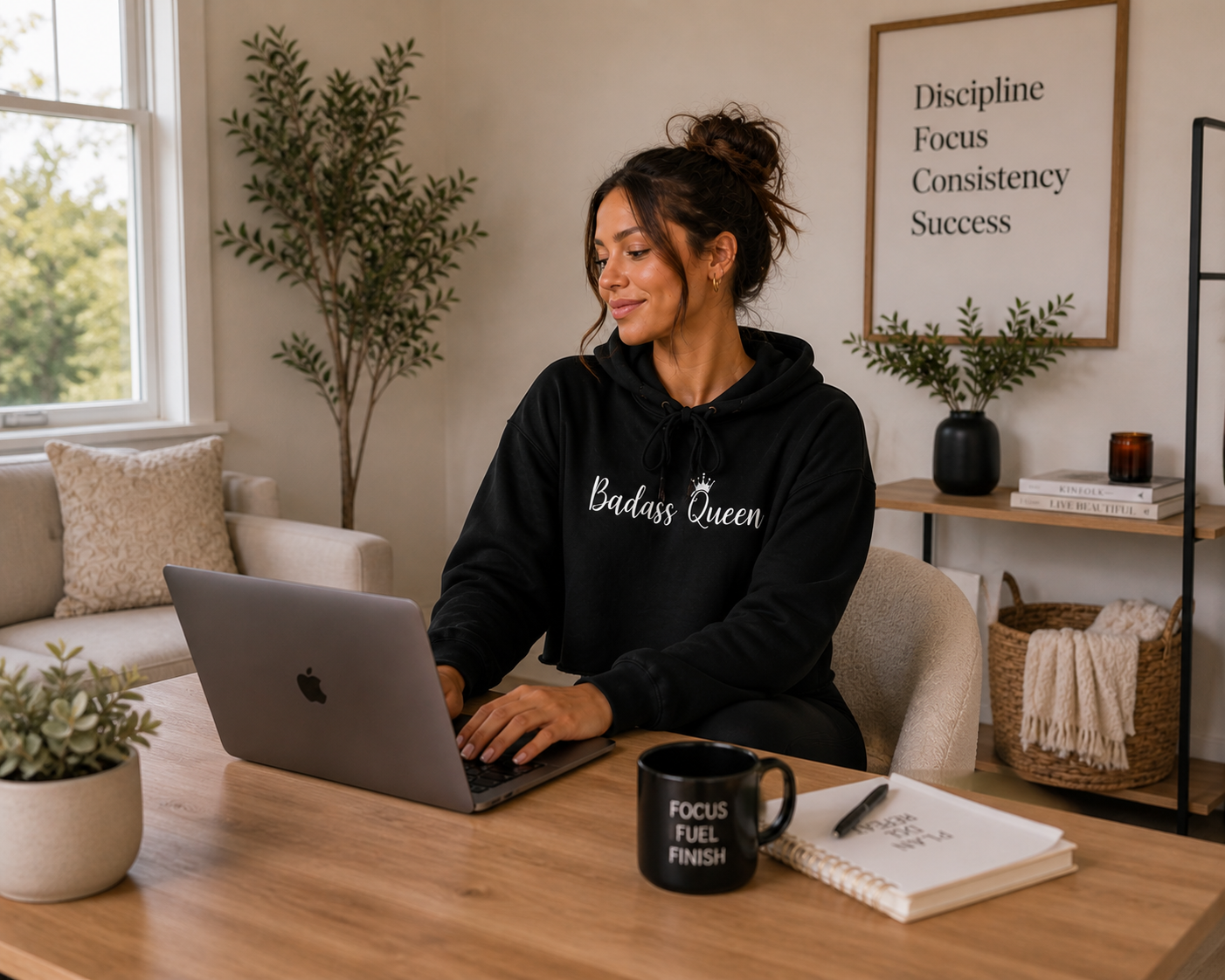 Badass Queen Crop Hoodie