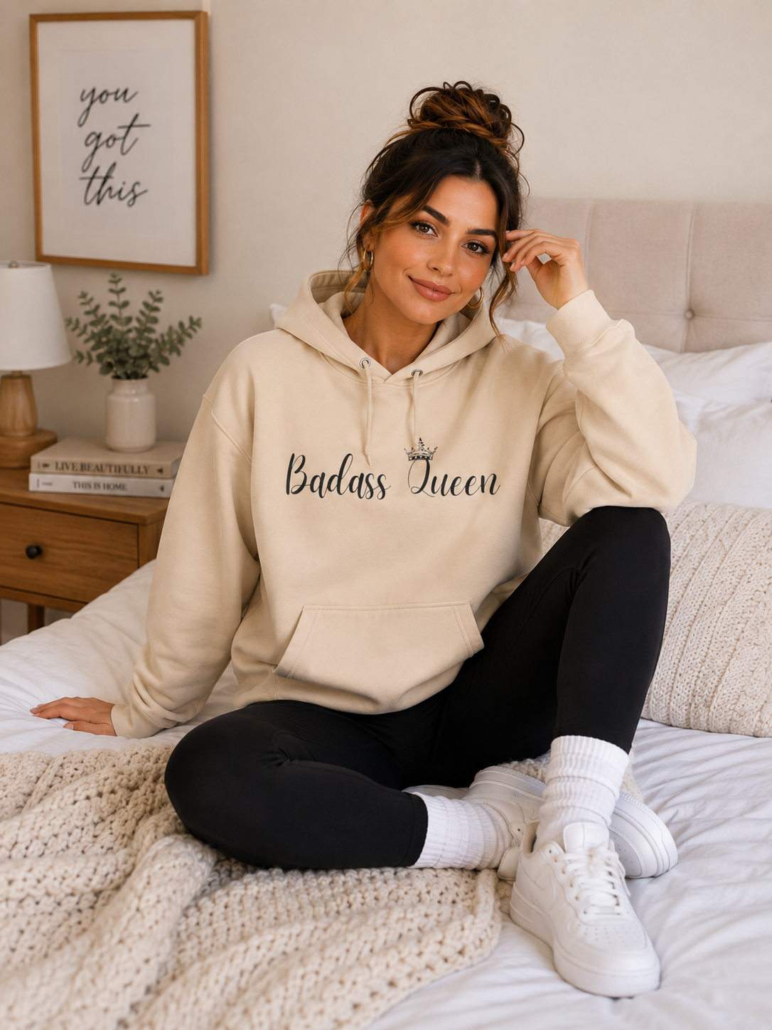 Badass Queen Three-Panel Fleece Hoodie