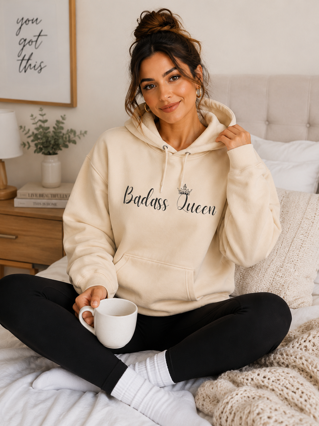 Badass Queen Three-Panel Fleece Hoodie