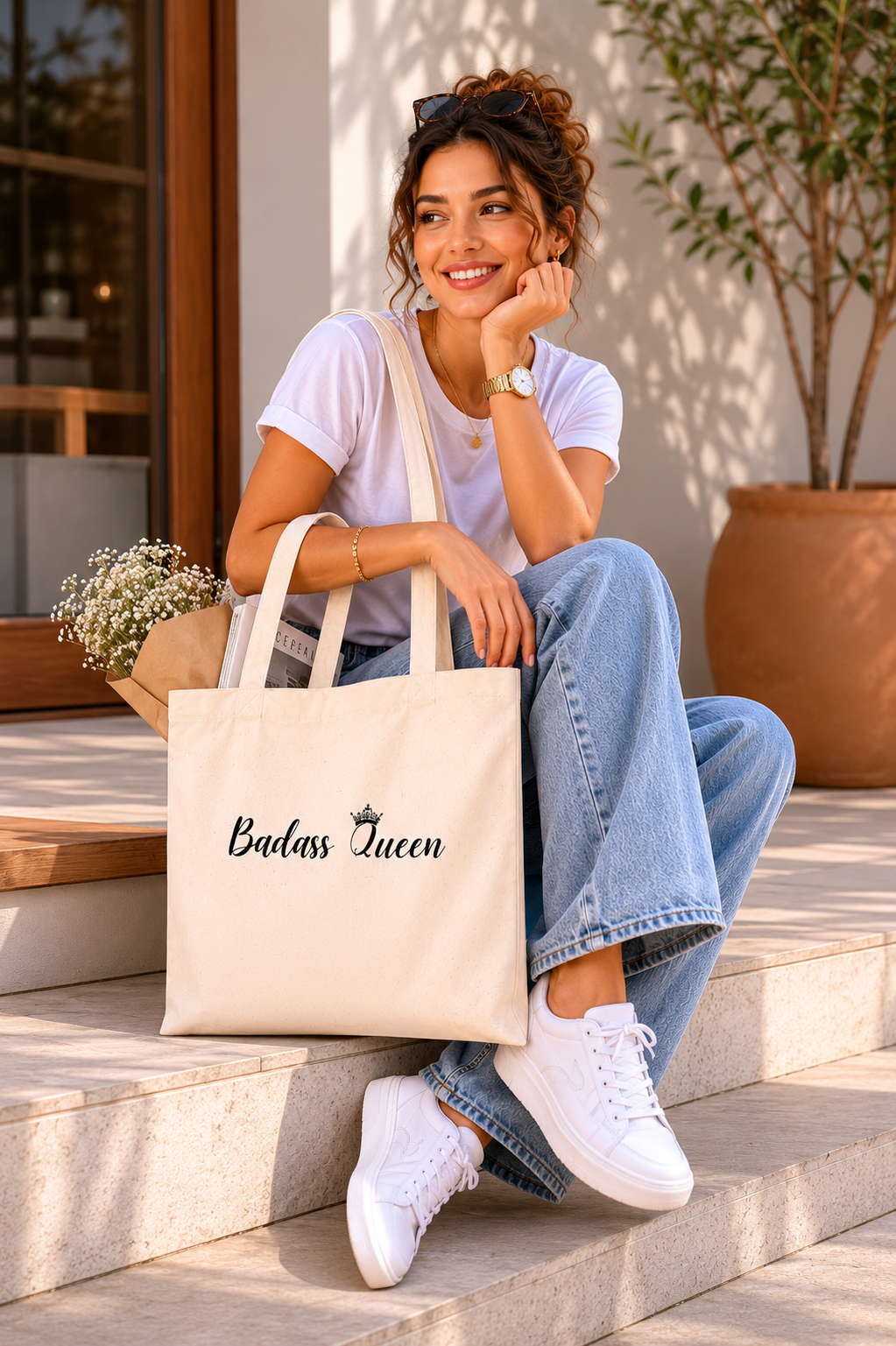 Badass Queen Tote Bag