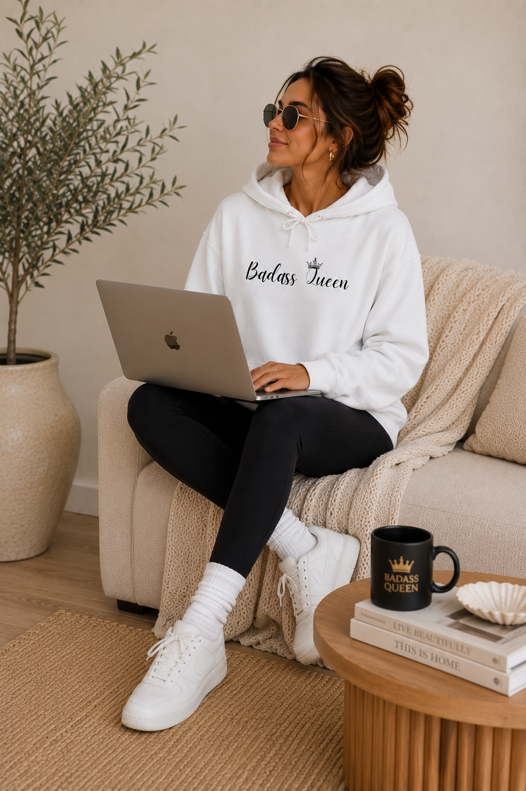 Badass Queen Unisex Heavy Blend™ Hooded Sweatshirt