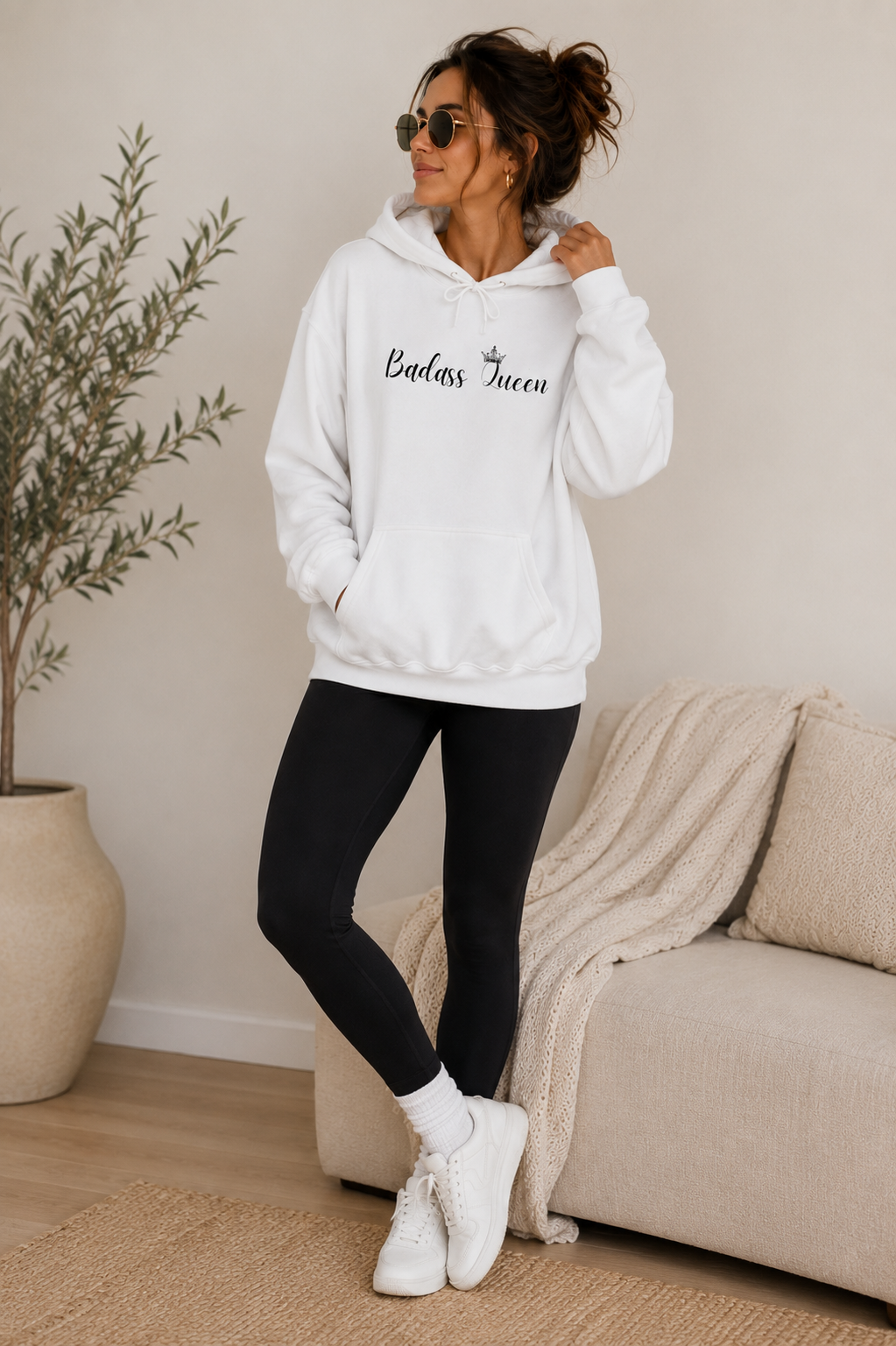 Badass Queen Unisex Heavy Blend™ Hooded Sweatshirt