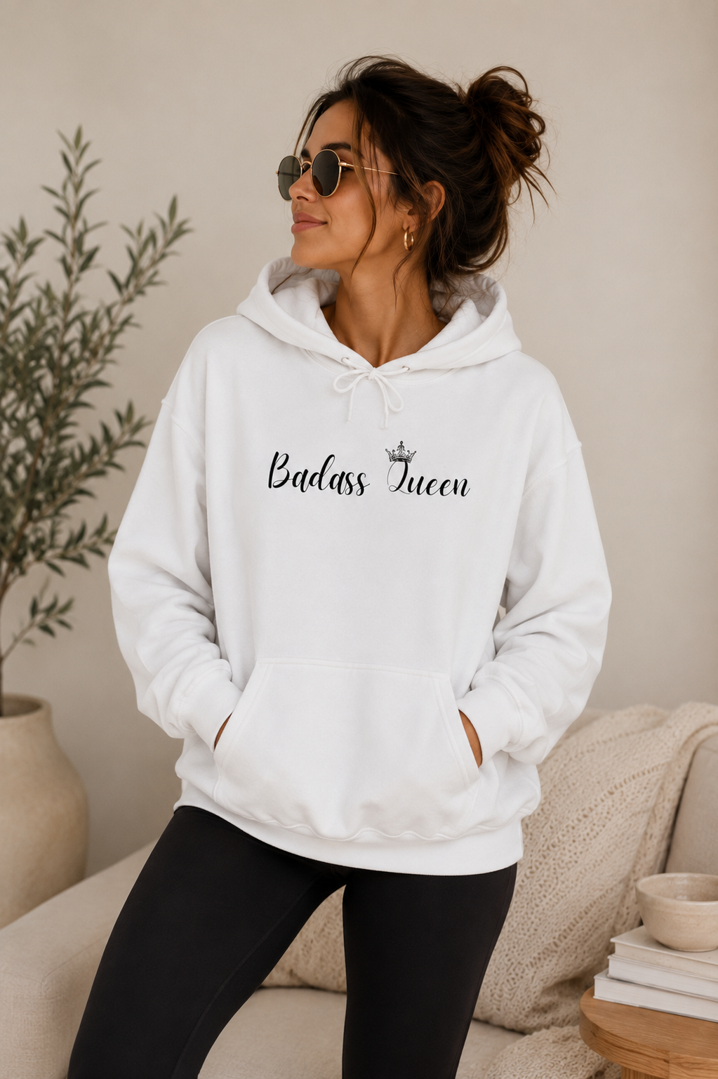Badass Queen Unisex Heavy Blend™ Hooded Sweatshirt