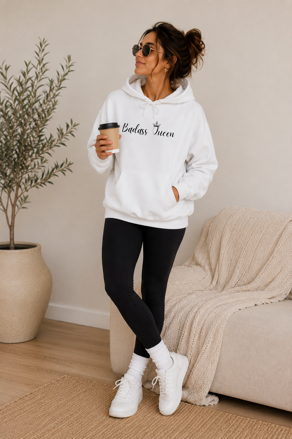 Badass Queen Unisex Heavy Blend™ Hooded Sweatshirt