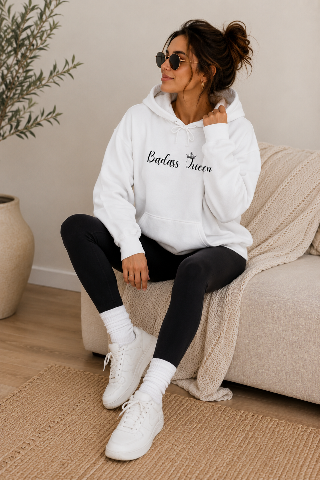 Badass Queen Unisex Heavy Blend™ Hooded Sweatshirt