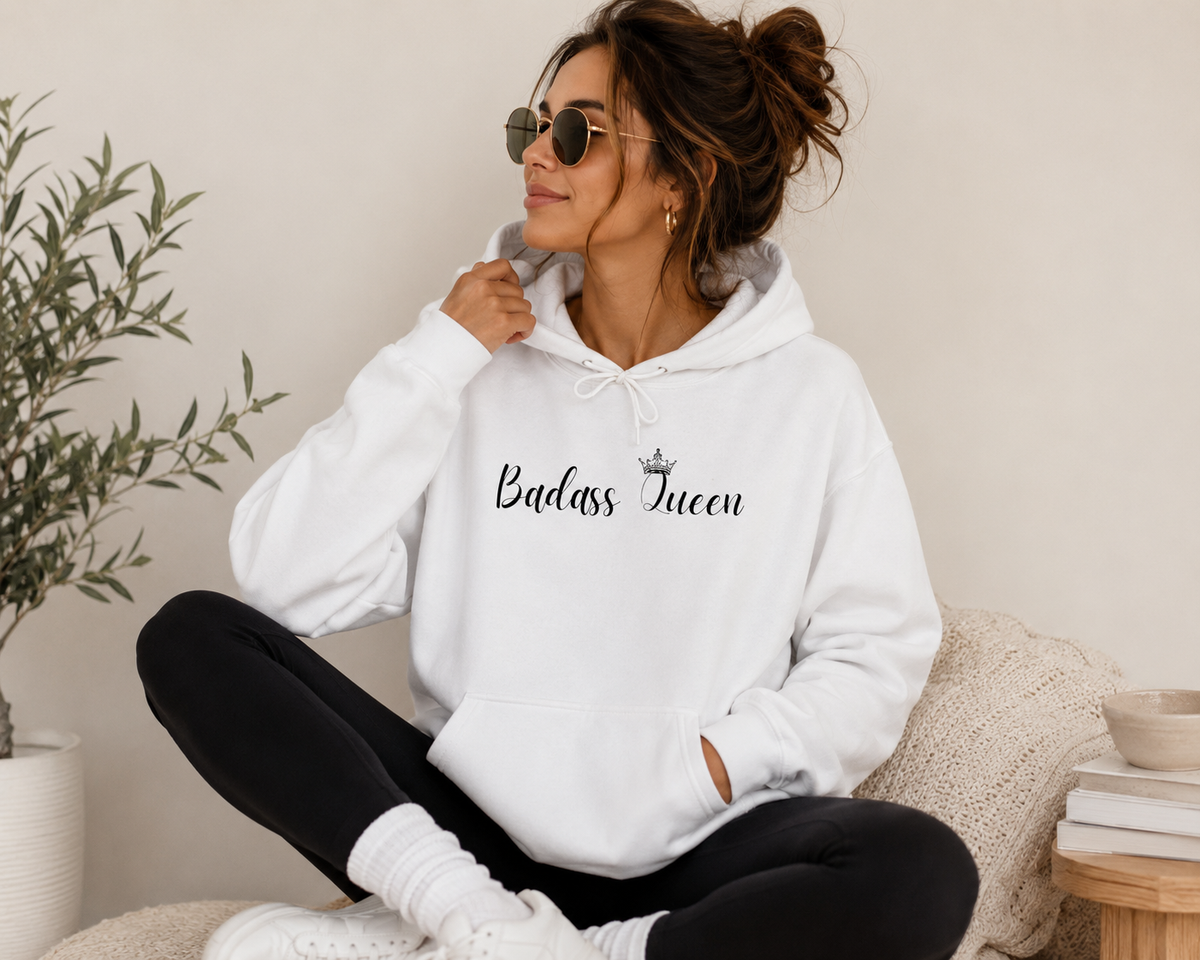 Badass Queen Unisex Heavy Blend™ Hooded Sweatshirt