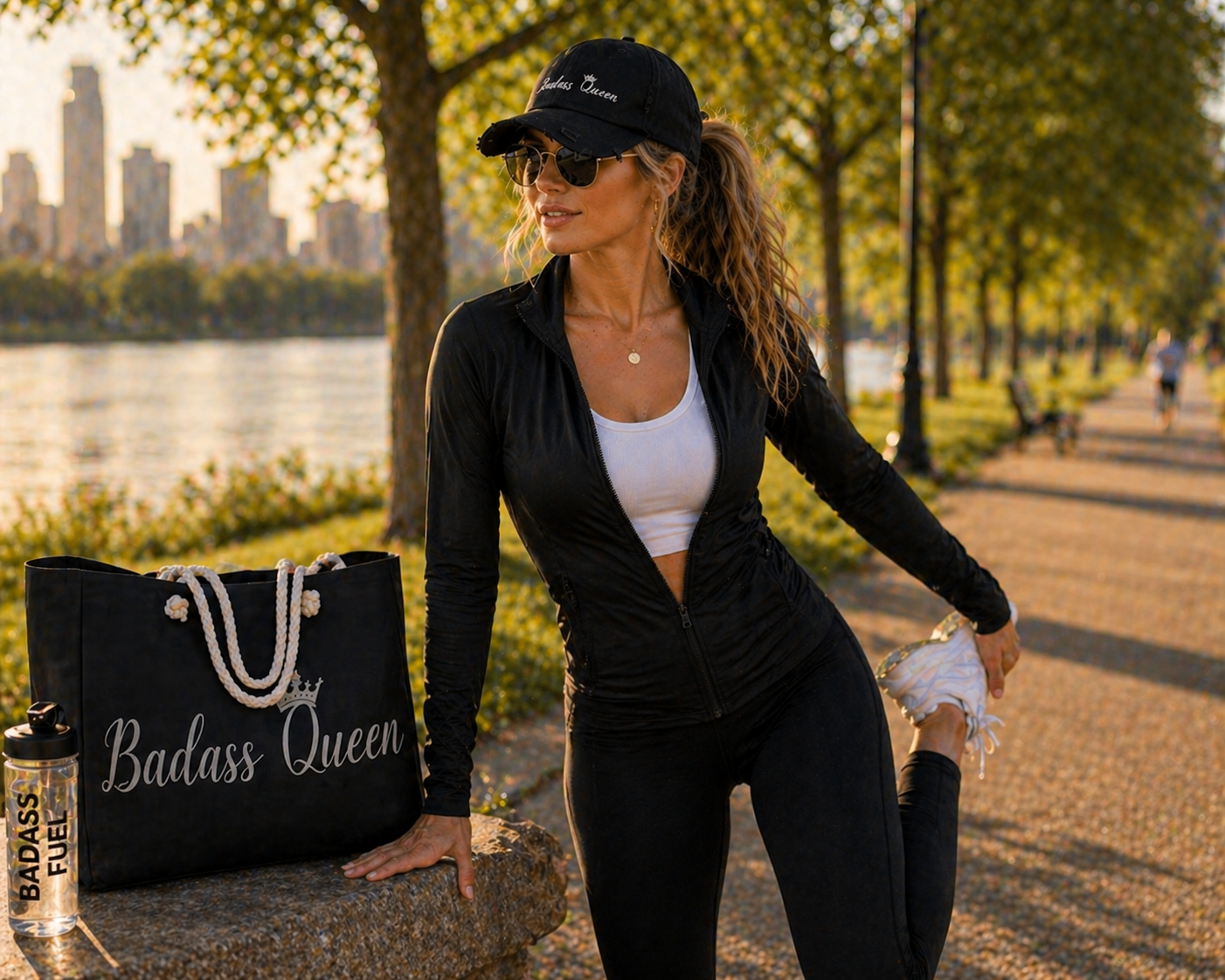 Badass Queen Weekender Bag Black with silver logo