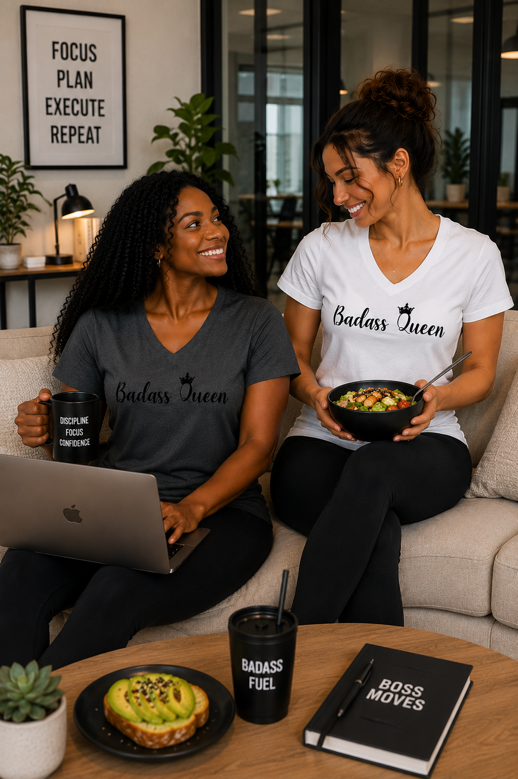 Badass Queen Women's Performance V-Neck T-Shirt