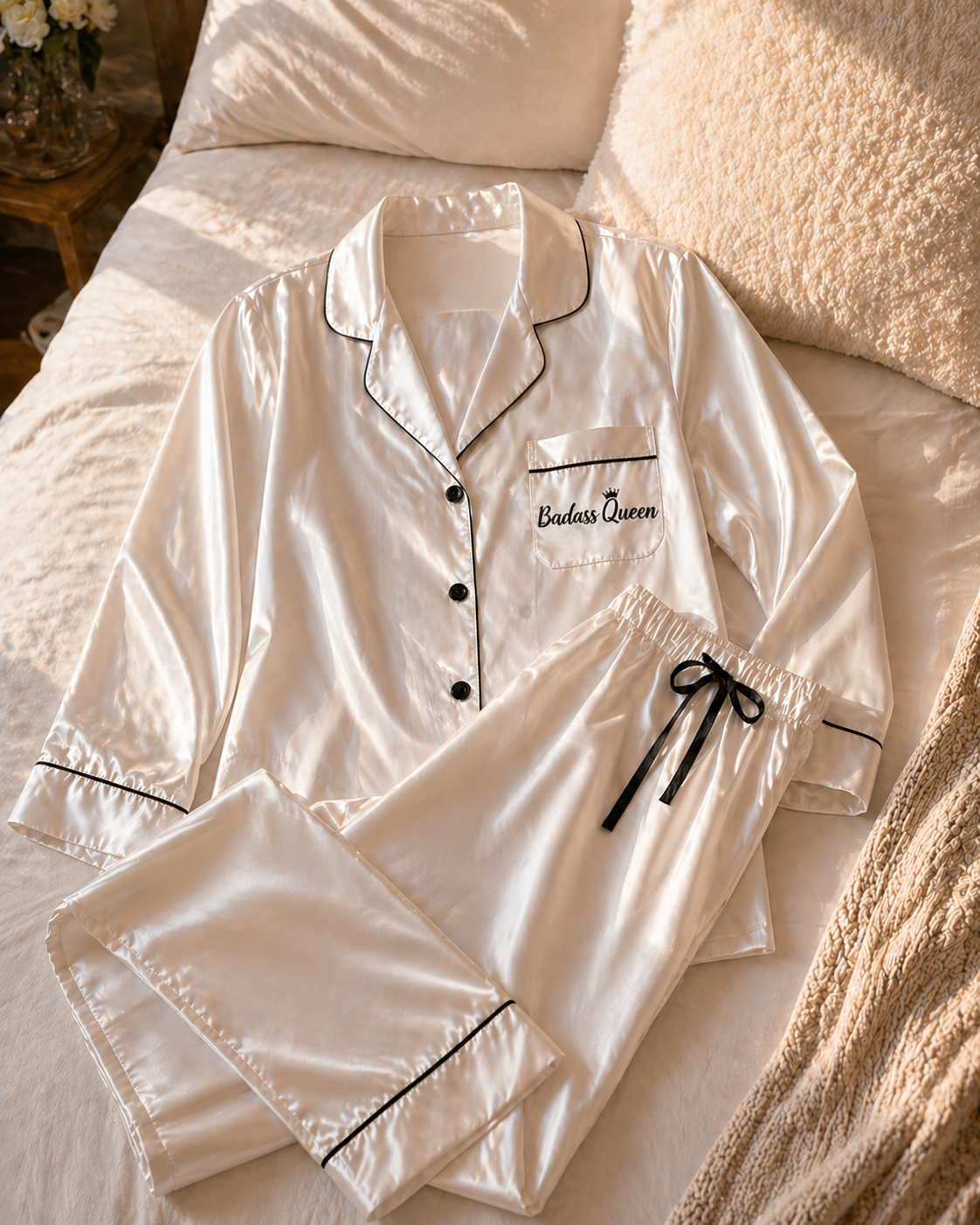 Badass Queen Women's Satin Pajamas