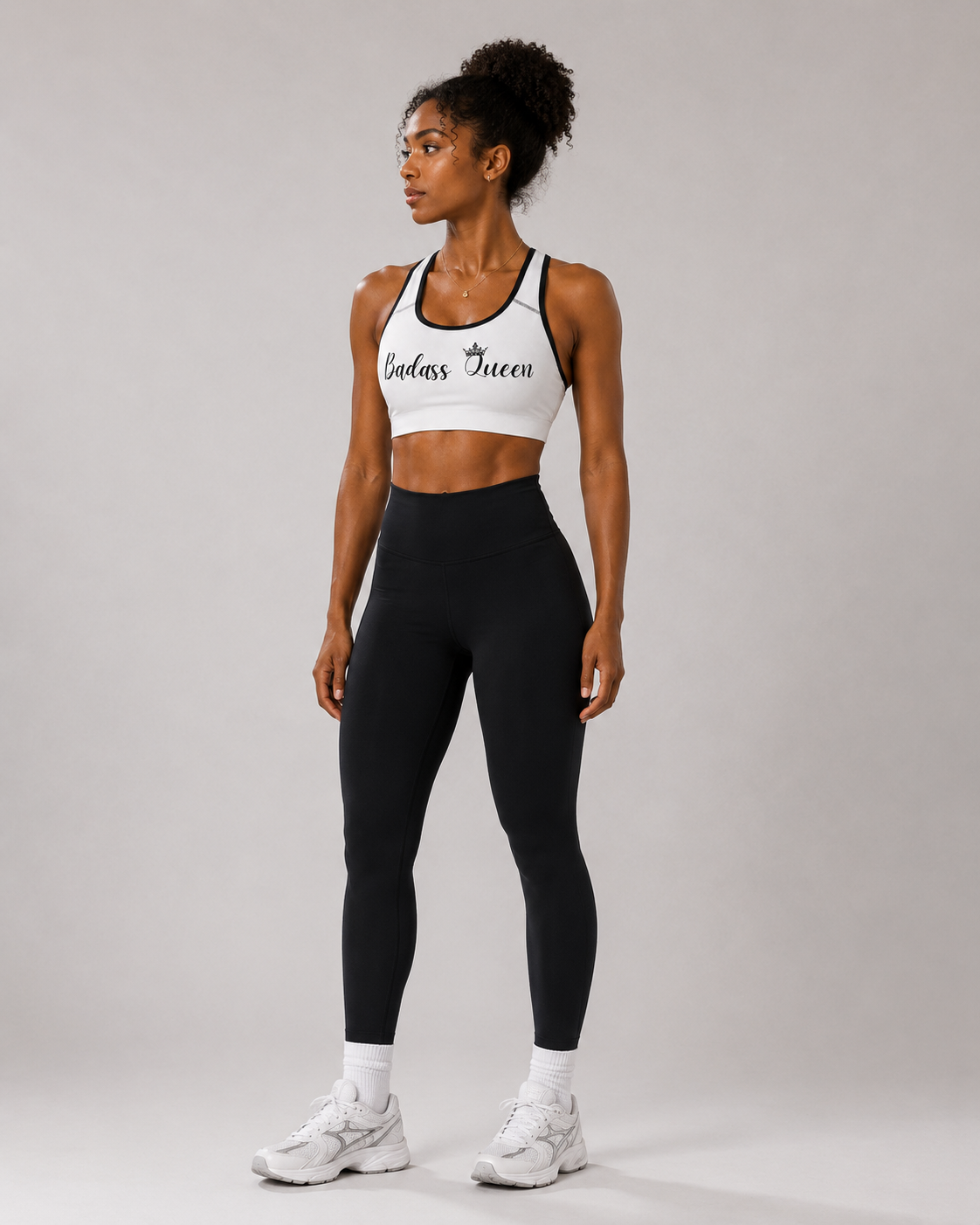Badass Queens Sports Bra with black or white stitching