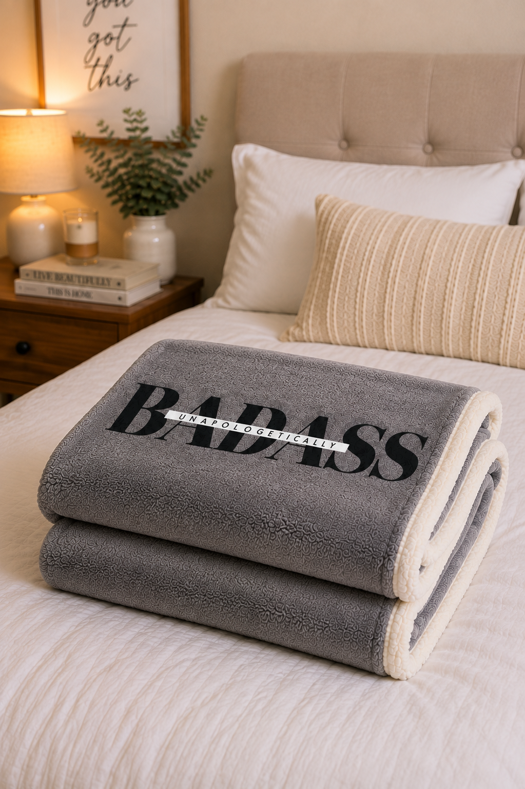 Badass Velveteen Plush Blanket, Cozy Throw for Adults, Birthday Gift, Home Decor, Perfect for Relaxation and Cozy Nights