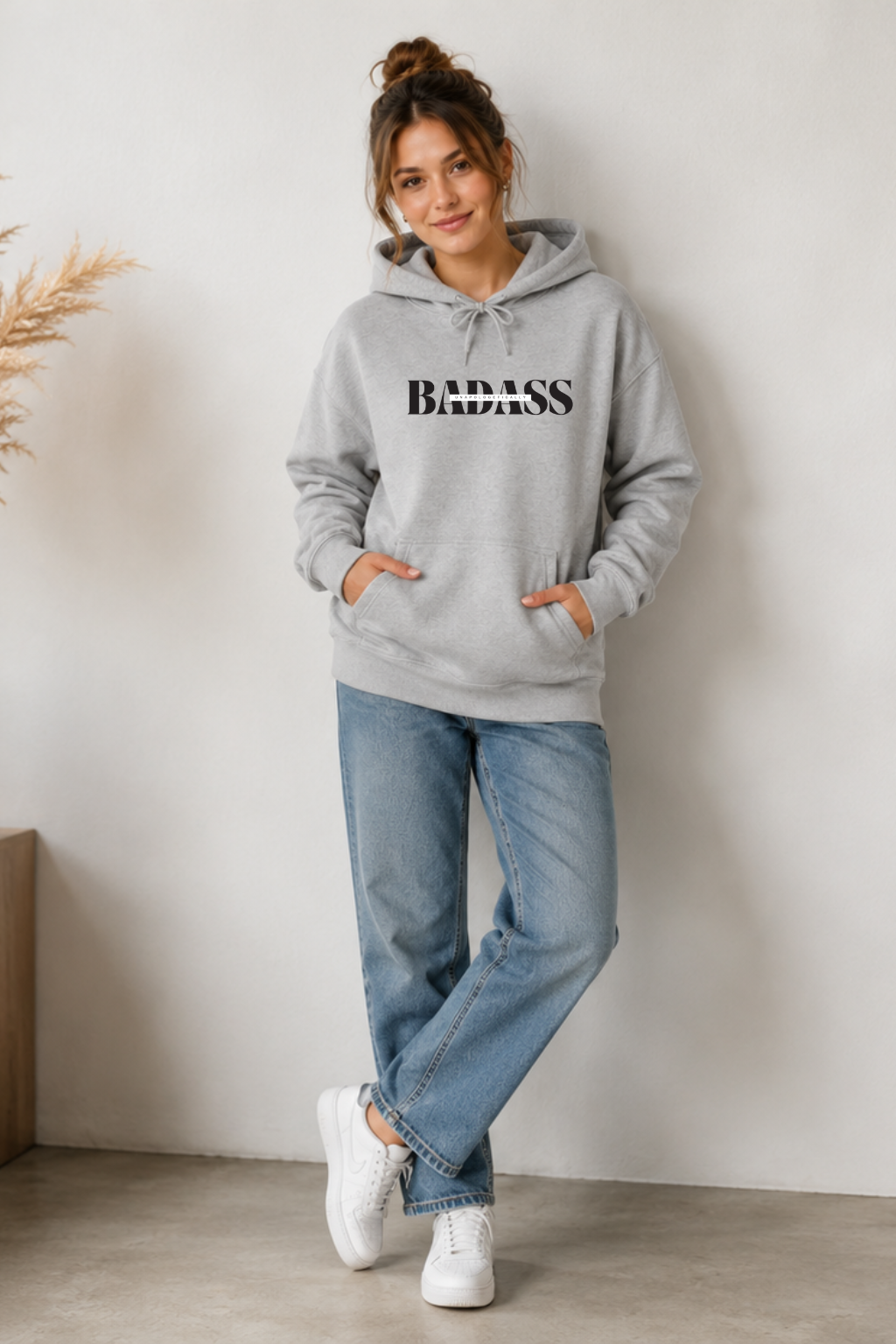 Bold 'Unapologetically Badass' Fleece Hoodie