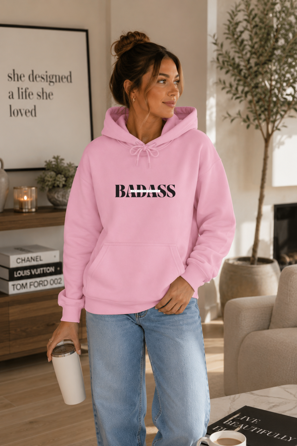 Bold 'Unapologetically Badass' Fleece Hoodie