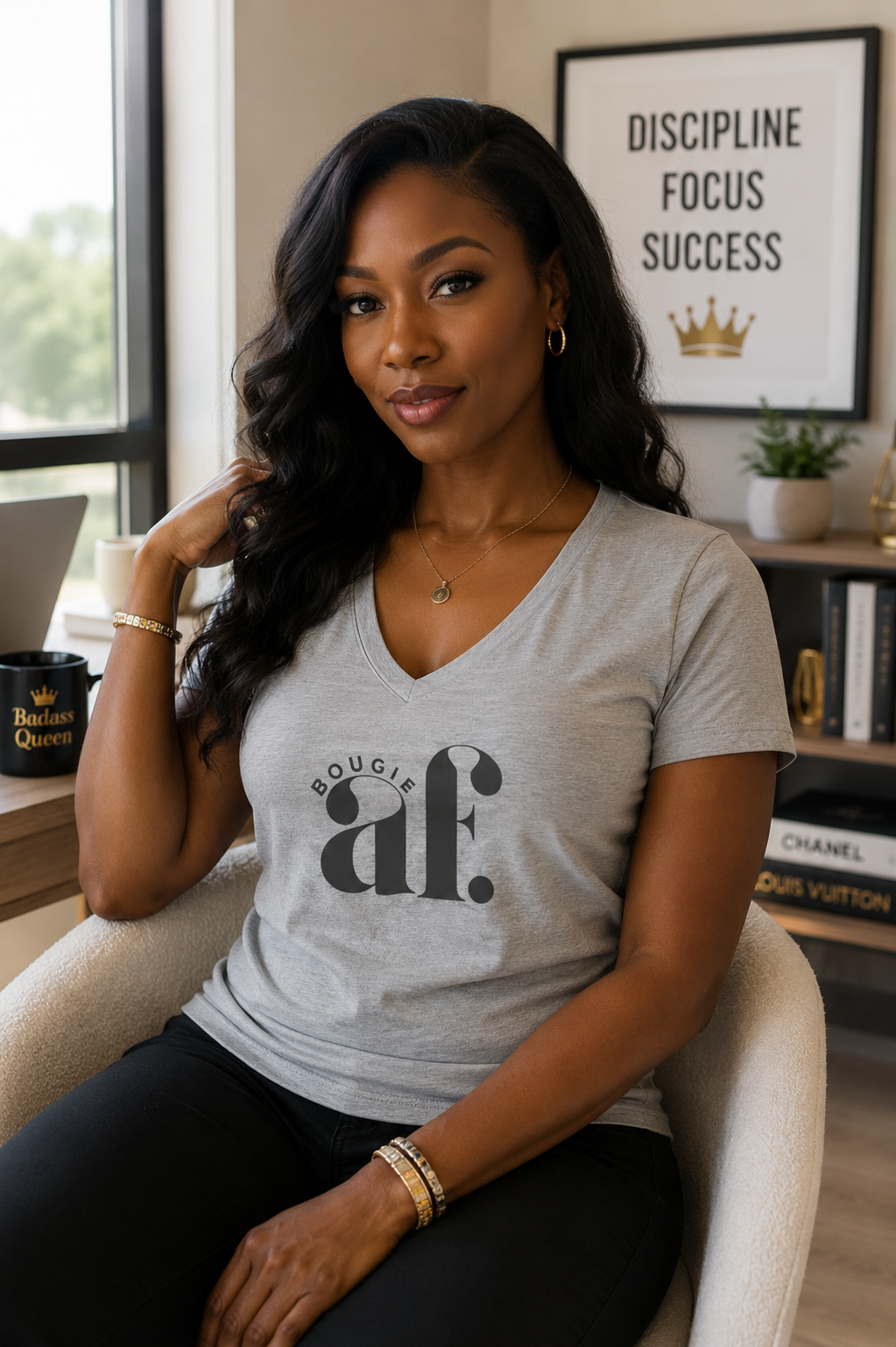 Bougie AF Unisex V-Neck Tee