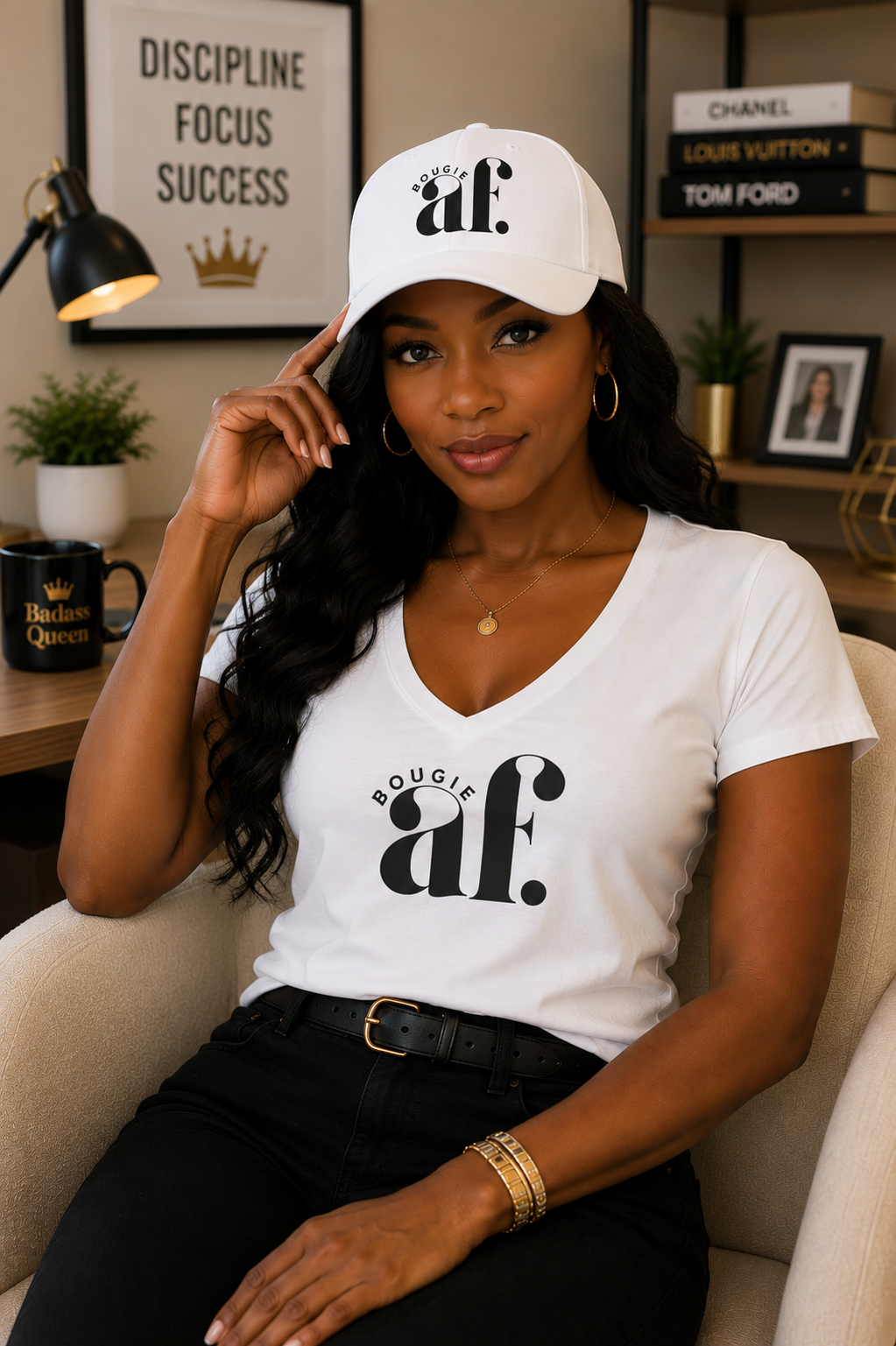Bougie AF Unisex V-Neck Tee