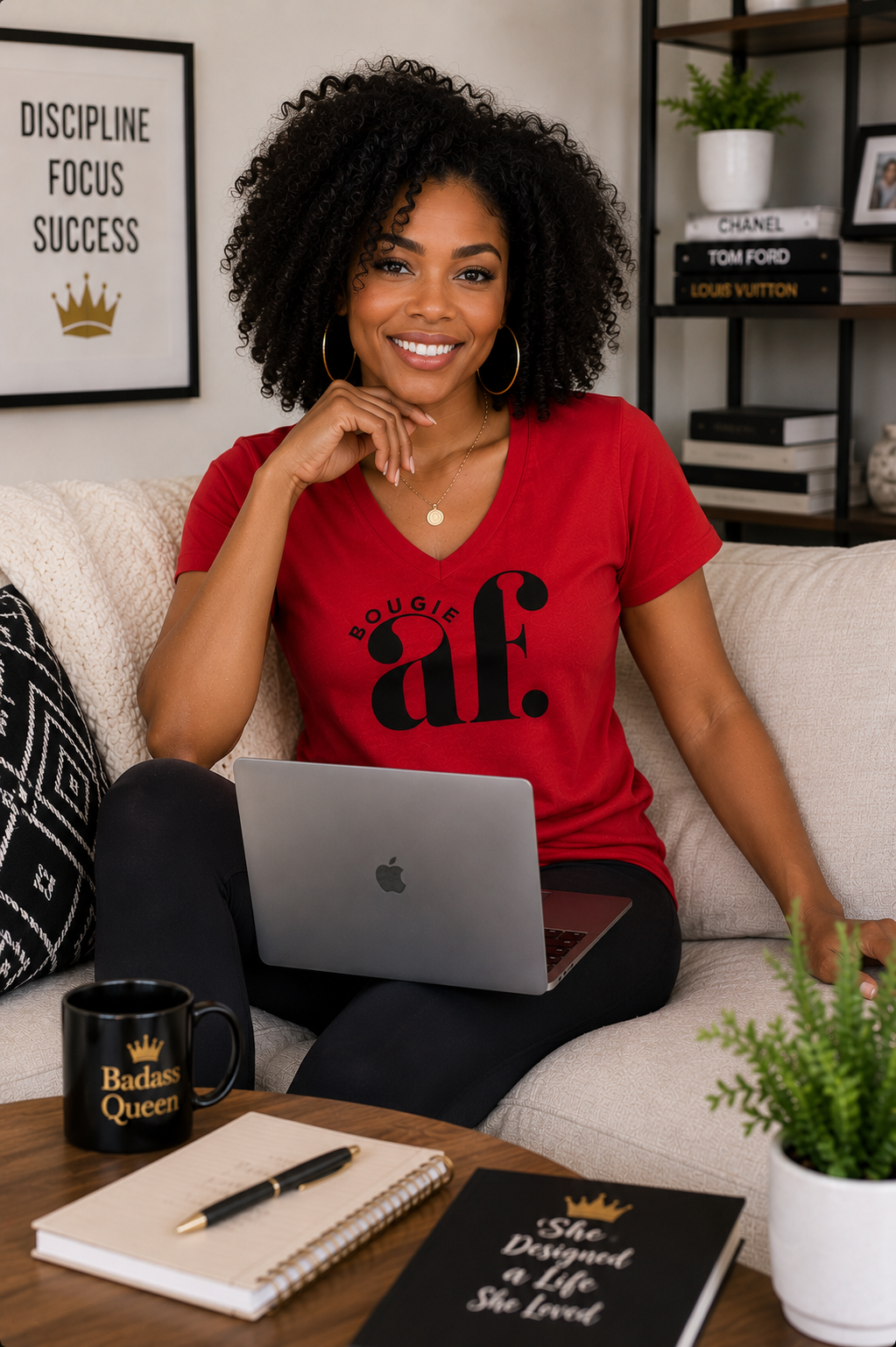 Bougie AF Unisex V-Neck Tee