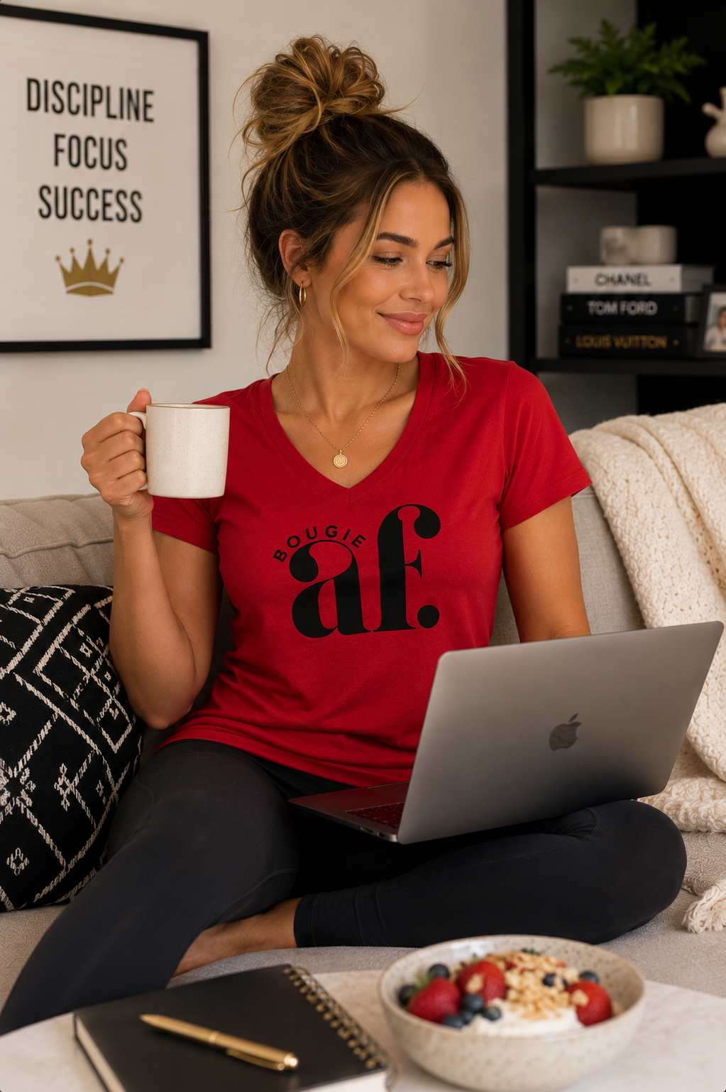 Bougie AF Unisex V-Neck Tee