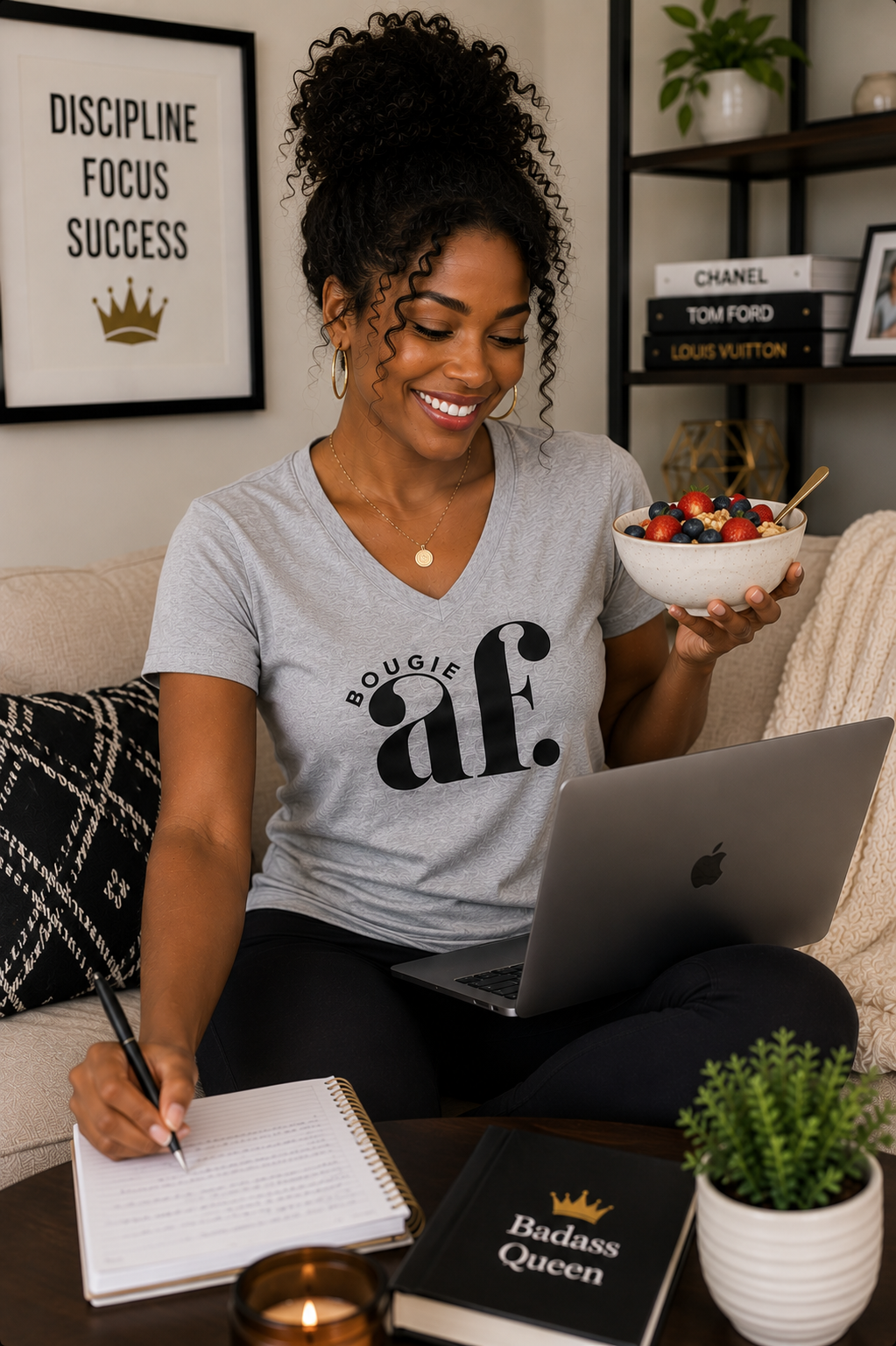 Bougie AF Unisex V-Neck Tee