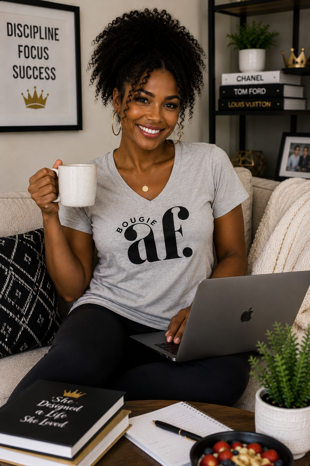 Bougie AF Unisex V-Neck Tee