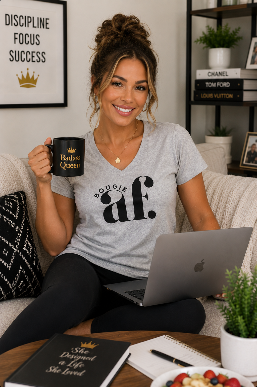 Bougie AF Unisex V-Neck Tee
