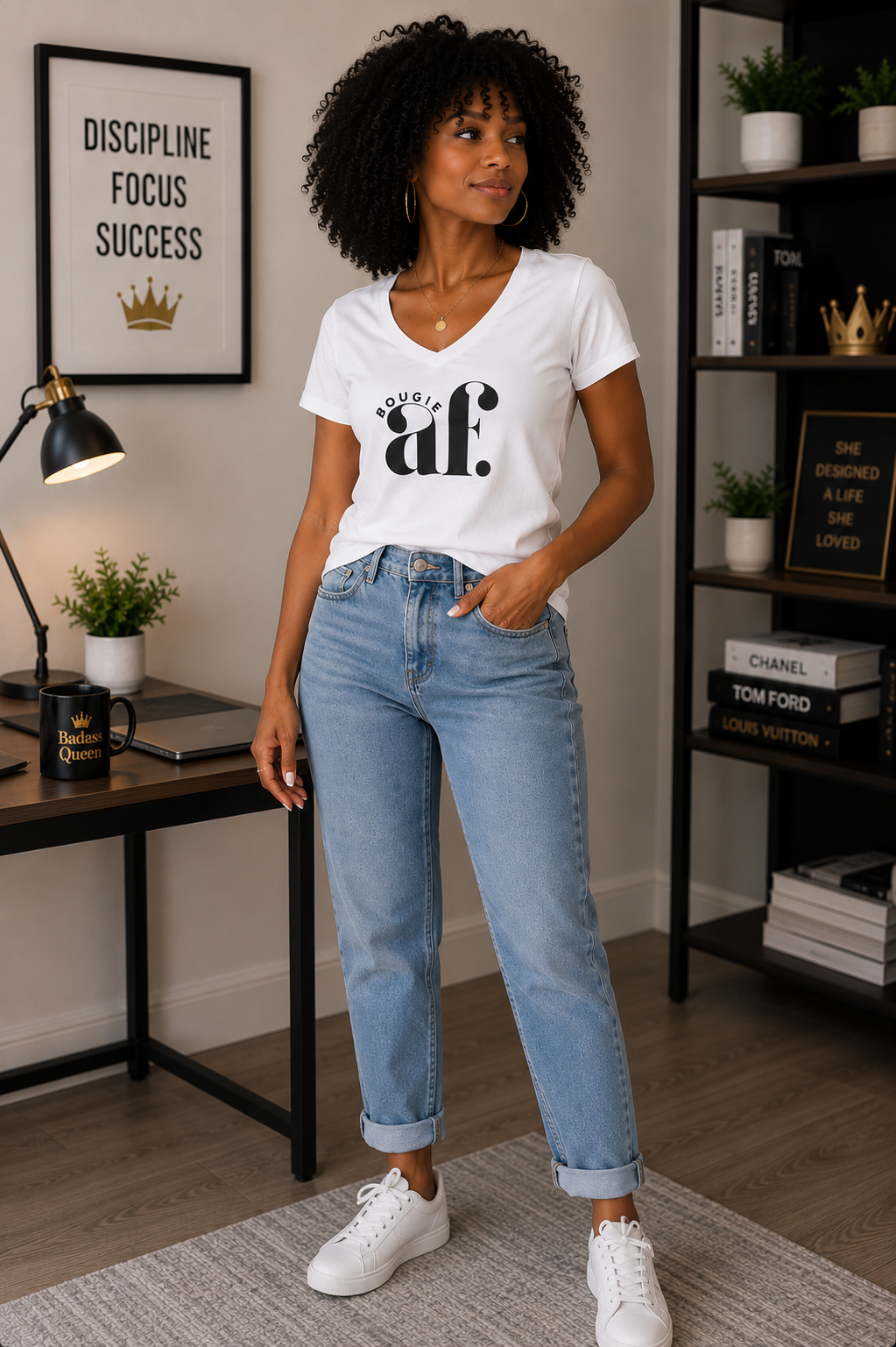 Bougie AF Unisex V-Neck Tee