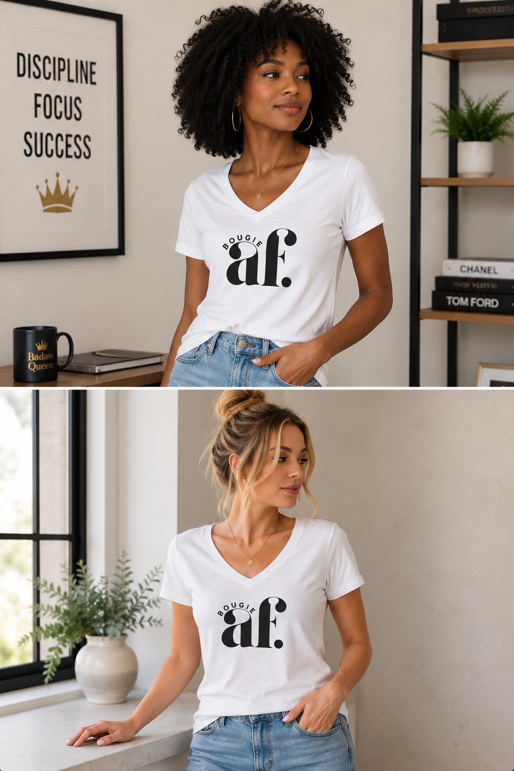 Bougie AF Unisex V-Neck Tee