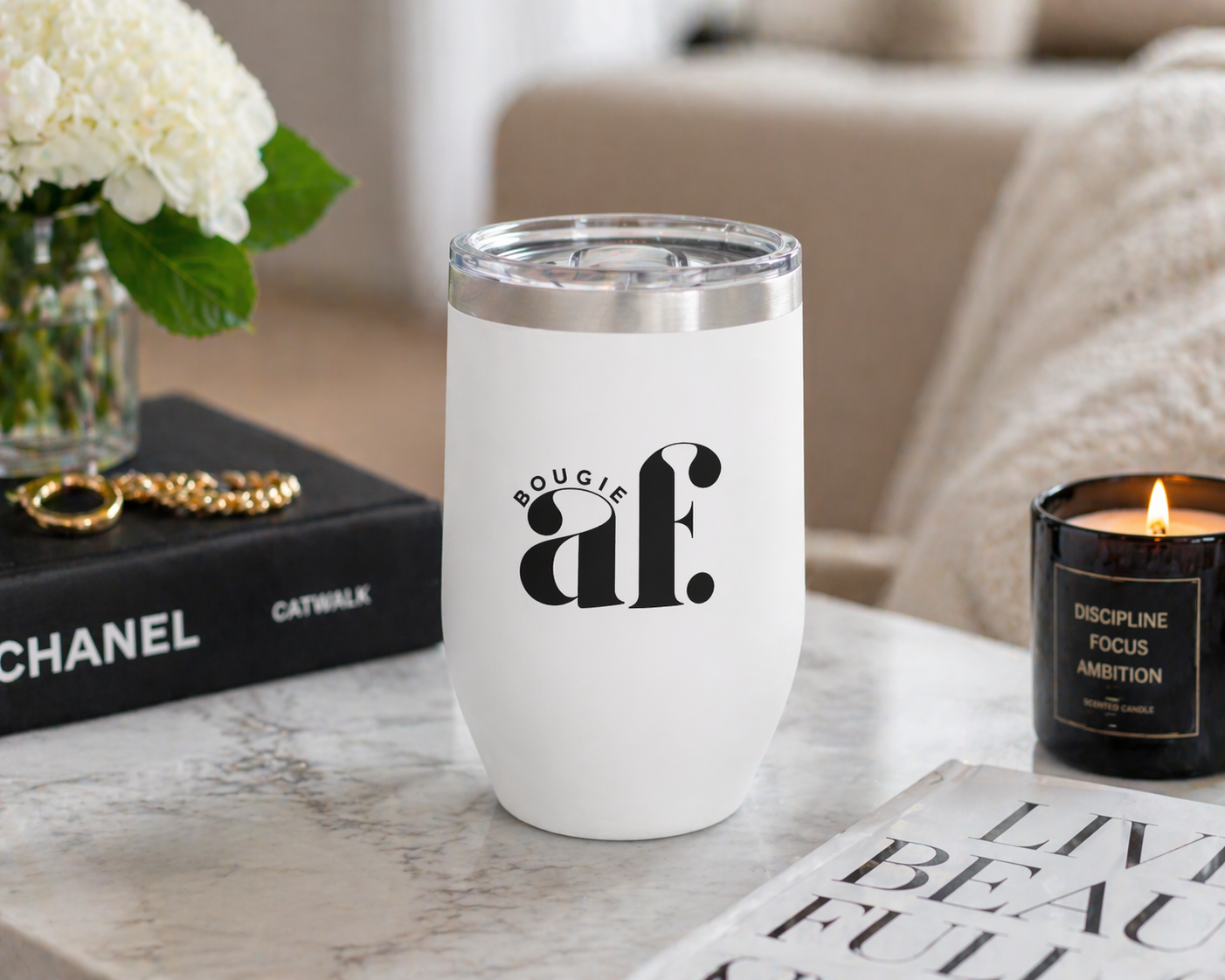Bougie AF Chic Wine Tumbler