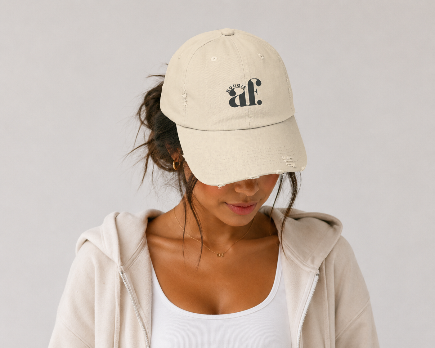 Bougie AF Chic Distressed Cap