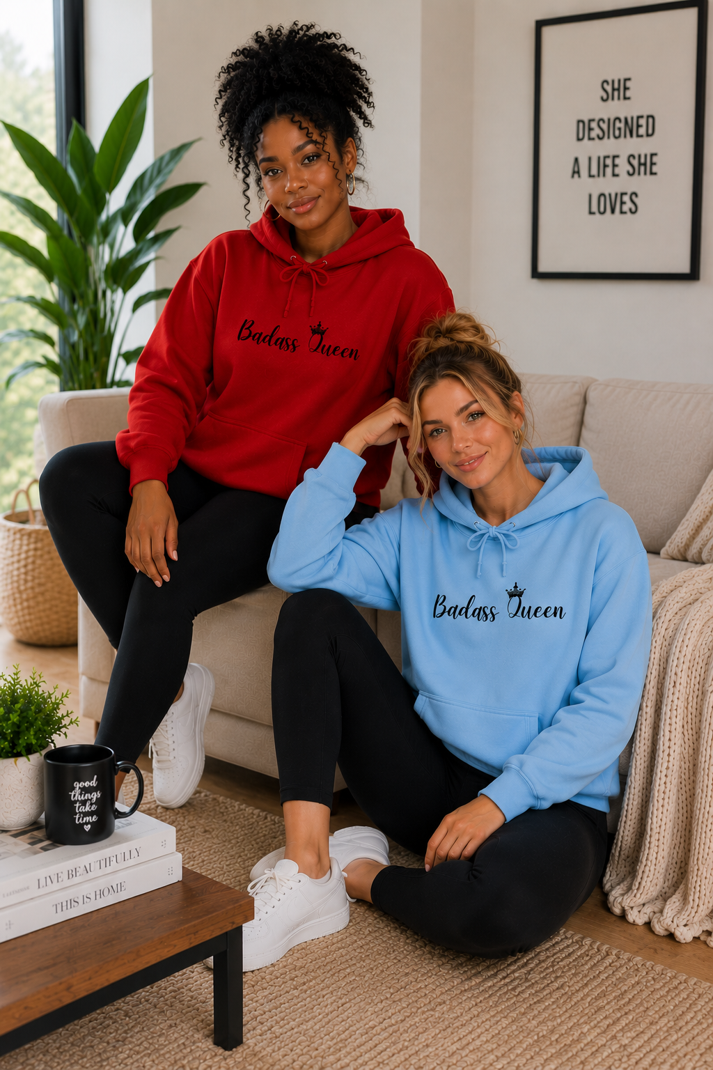 Badass Queen Unisex Heavy Blend™ Hooded Sweatshirt